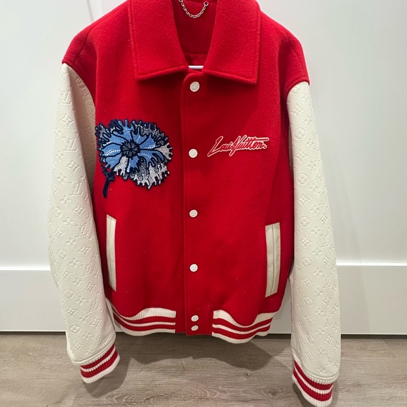 Louis Vuitton Red Varsity Jacket